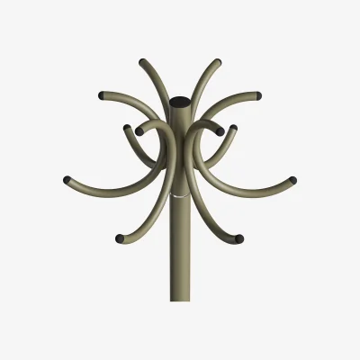 Nordic Nest Lammhults S70-12 coat rack Gray-green texture