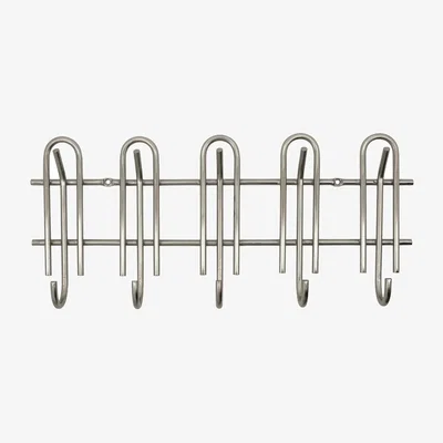 Nordic Nest House Doctor Cleo coat rack Silver finish 50x5.5x22 cm
