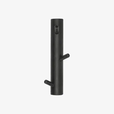 Nordic Nest 1898 Allsarp vertical coat rack 3 hooks Black painted birch