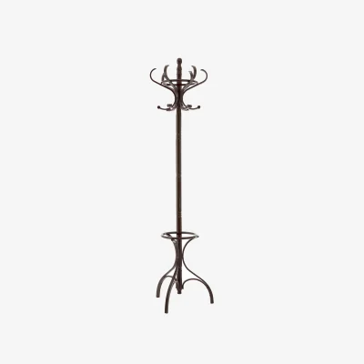 The Range Kennedy Mahogany Finish Floor Standing Coat Stand - Brown
