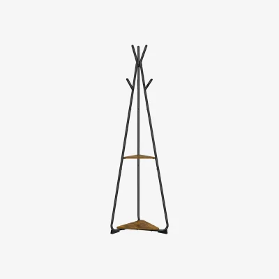The Range Yaheetech Freestanding Coat Rack with Shelves and Hooks - Rustic Brown