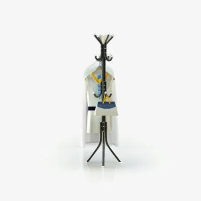 The Range 12 Hook Coat Stand And Umbrella Hanger - Black