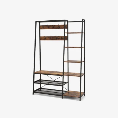 The Range Coat Rack Freestanding Hall Tree Coat Stand - Brown