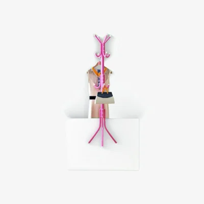 The Range 12 Hook Coat Stand And Umbrella Hanger - Pink