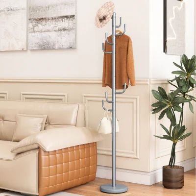 The Range Freestanding Coat Rack - Silver