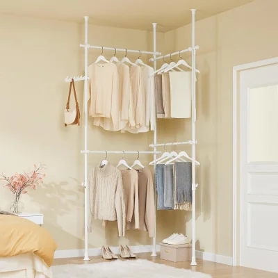 The Range Telescopic Clothes Stand with Rods - White