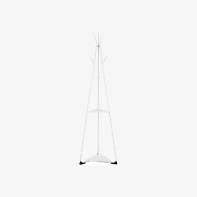 The Range Yaheetech Freestanding Coat Rack with Shelves and Hooks - White