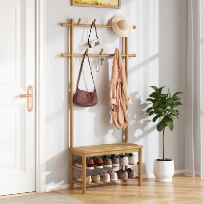 The Range Bamboo Coat Rack - Natural