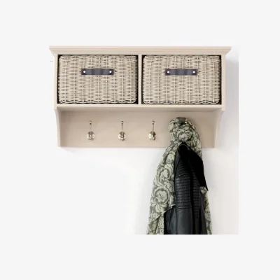 The Range Tetbury Coat Rack with 2 Durable Storage Baskets - Truffle