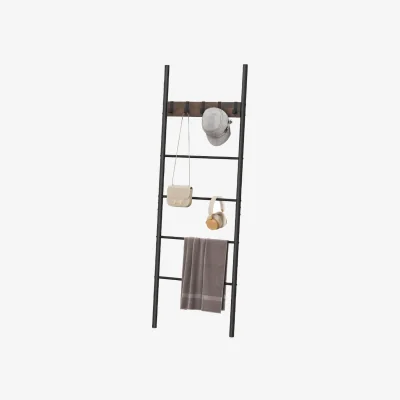 The Range 5-Tier Wall Leaning Blanket Ladder - Brown