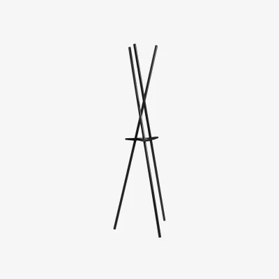 The Range Rostok Matt Black Coat Stand - Black