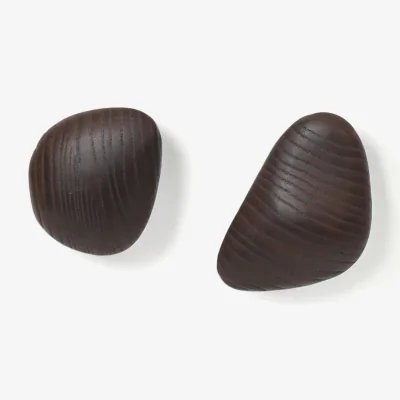 Westwing Ash Wood Wall Hooks Cairn, Set of 2