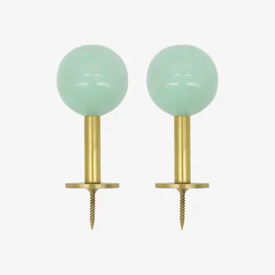 Westwing Handmade Metal Wall Hooks Ball, Set of 2