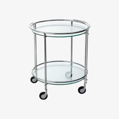 Barker and Stonehouse Gallotti & Radice Riki Drinks Trolley, Silver Glass | Barker & Stonehouse