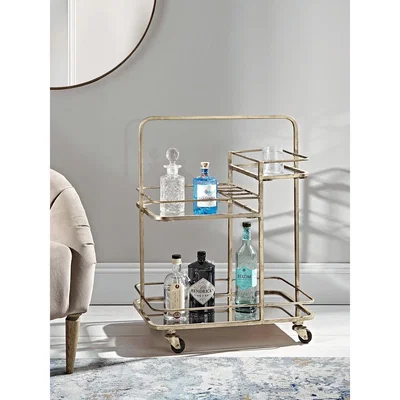 Cox and Cox Brass Cocktail Trolley