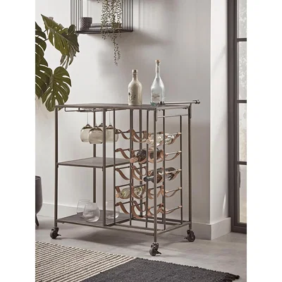 Cox and Cox Industrial Style Bottle Trolley