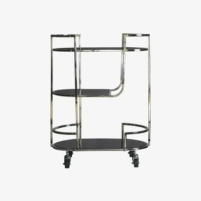 Knees Belle Stainless Steel Drinks Trolley - Silver