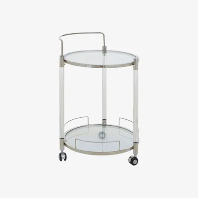 Olivia's Olivia's Octavia Round Drinks Trolley in Silver