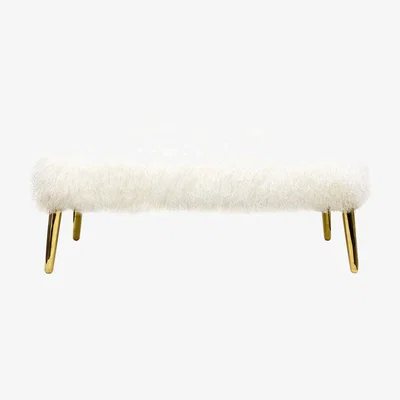 Amara Jonathan Adler - Mongolian Bench - White