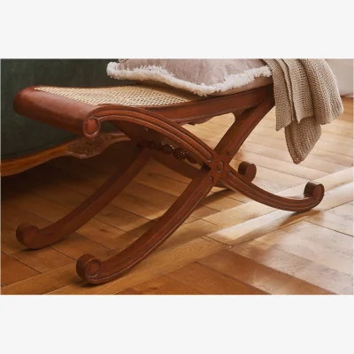 And So To Bed Louis XV Caned Bench