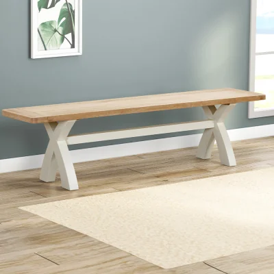 Arighi Bianchi Rutland Painted Cross Leg Bench