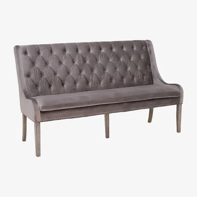 Barker and Stonehouse Ophelia 180cm Button Back Velvet Bench