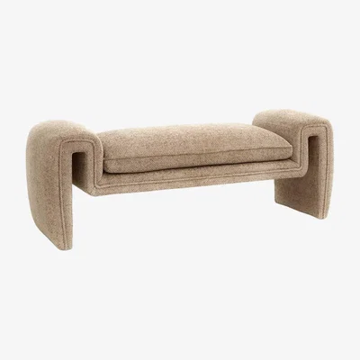 Barker and Stonehouse Eichholtz Bench Tondo S, Neutral Fabric | Barker & Stonehouse