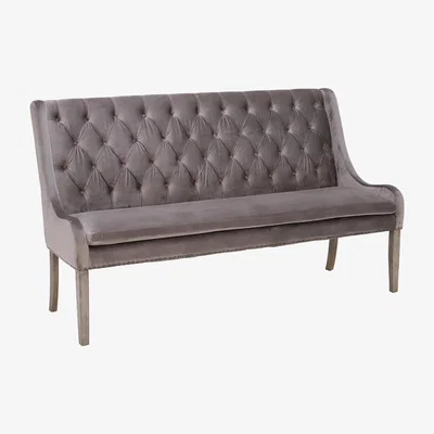 Barker and Stonehouse Ophelia 160cm Button Back Velvet Bench