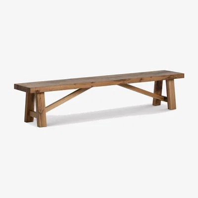 Barker and Stonehouse Pure Furniture Canterbury Bench 200cm, Brown Oak | Barker & Stonehouse