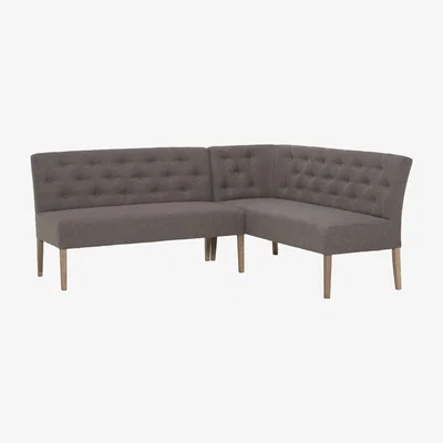 Barker and Stonehouse Medina Corner Bench Right, Grey | Barker & Stonehouse