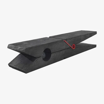 Barker and Stonehouse Riva 1920 Molletta Wooden Peg Bench, Red | Barker & Stonehouse