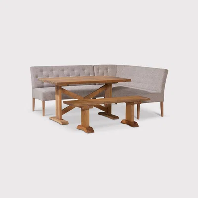 Barker and Stonehouse Medina RHF Corner Bench, Grey | Barker & Stonehouse