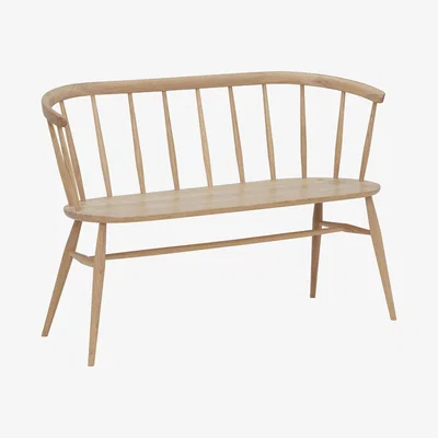 Barker and Stonehouse Ercol Heritage Love Seat Bench, Neutral Oak Wood | Barker & Stonehouse