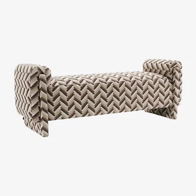 Barker and Stonehouse Eichholtz Bench Del Vale Fabric | Barker & Stonehouse