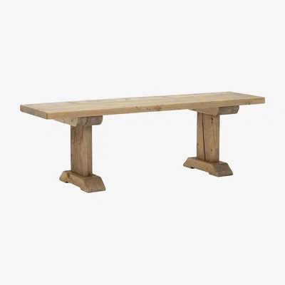 Barker and Stonehouse Newsham Reclaimed Wood Bench, Grey Waxed Finish