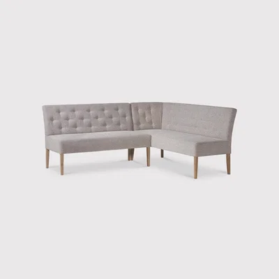Barker and Stonehouse Medina Right Corner Bench, Grey | Barker & Stonehouse