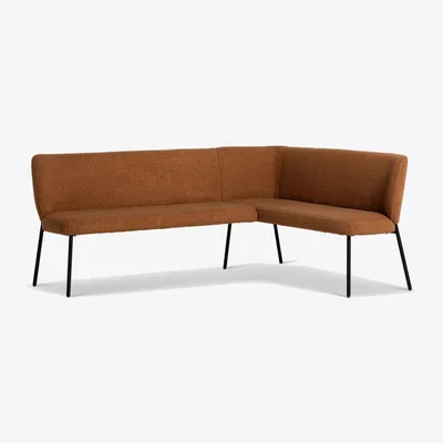 Barker and Stonehouse Cassander Left Hand Facing Corner Bench, Brown Boucle | Barker & Stonehouse