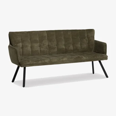 Barker and Stonehouse Oxnard Bench, Green Fabric | Barker & Stonehouse