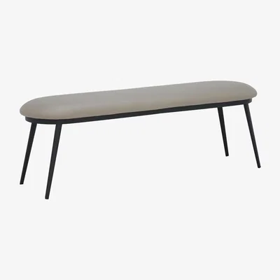 Barker and Stonehouse Quebec Bench, Taupe | Barker & Stonehouse