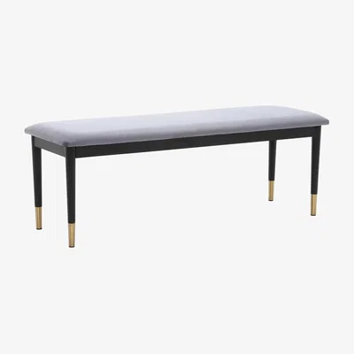 Barker and Stonehouse Cannelle Bench, Black Fabric | Barker & Stonehouse