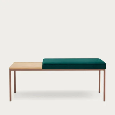 Bombinate.com Hunter Green Cube Bench Velvet Line