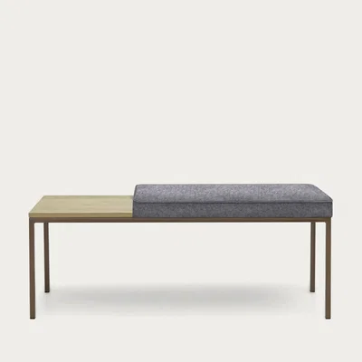 Bombinate.com Stone Grey Cube Bench Wool Line