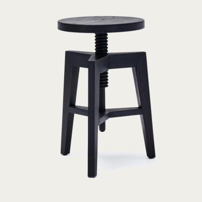 Bombinate.com Black Ash Wood Screw Bench Stool - Small