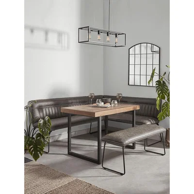 Cox and Cox Alden Low Bench - Grey