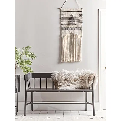 Cox and Cox Handcrafted Teak Bench - Black