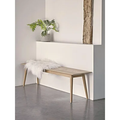 Cox and Cox Chevron Oak Bench