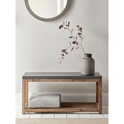 Cox and Cox Grey Topped Storage Bench