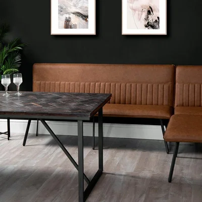 Chiltern Oak Furniture Industrial Tan 180cm Bench