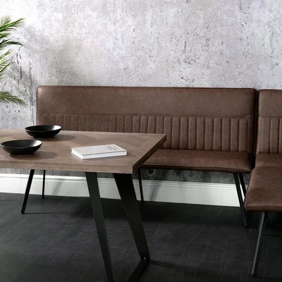Chiltern Oak Furniture Industrial Brown 180cm Bench
