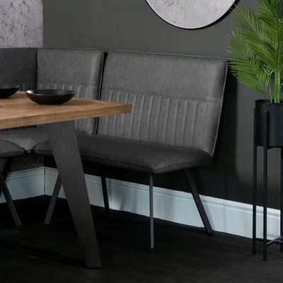 Chiltern Oak Furniture Industrial Grey 90cm Bench
